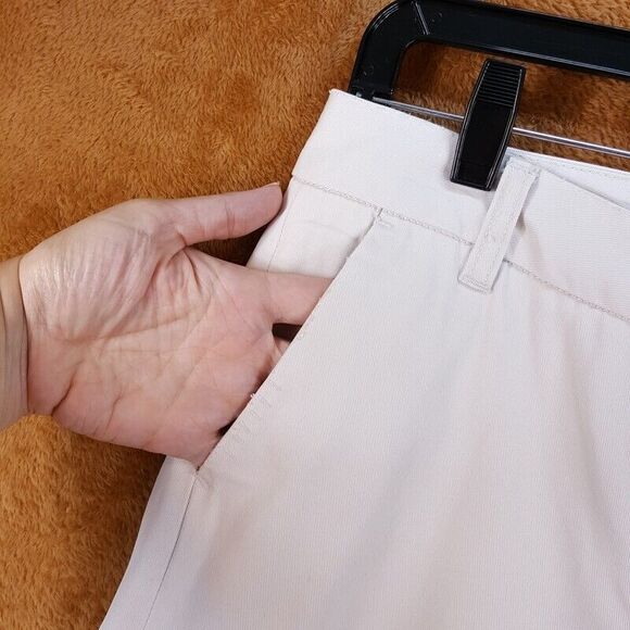 J CREW Womens Pants Size 6 Tan Chino Flare City Fit Embroidered Floral Pockets - Picture 2 of 12